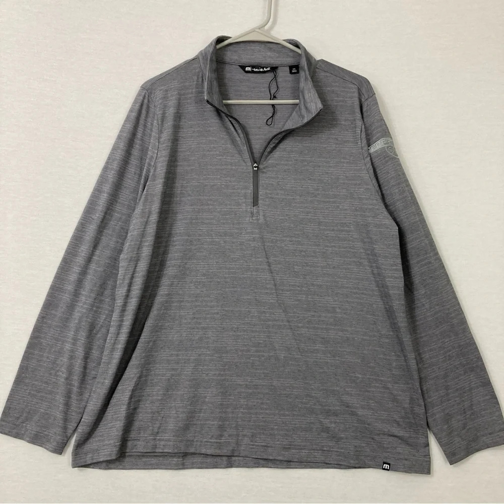 Travis Matthew Gray‎ 1/4 Zip Long Sleeve Pull-over Top size XXL